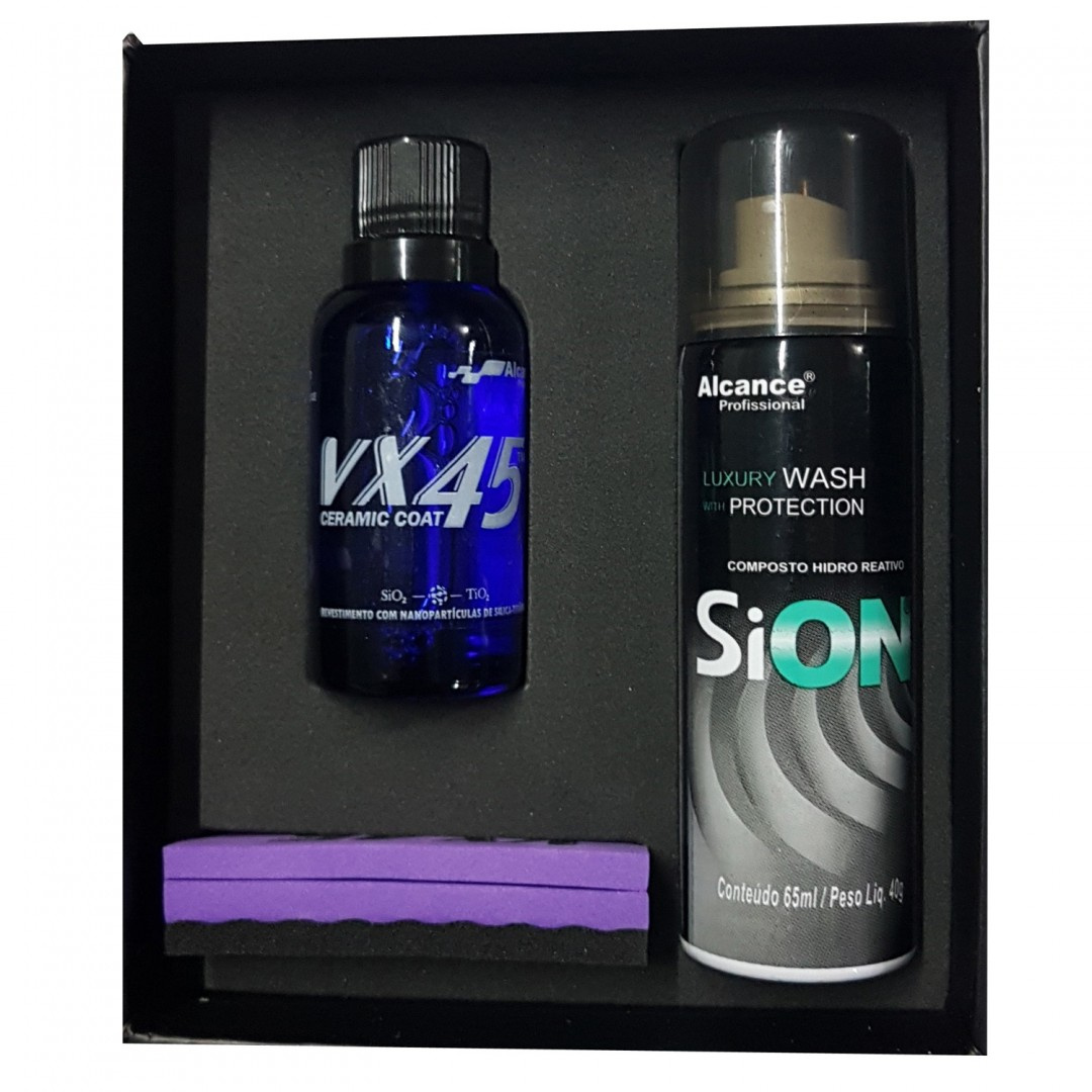 Kit Vitrificador Vx45 9h 30ml + Sion 70ml + Aplicador - Alcance