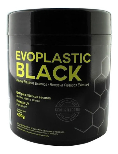 Revitalizador De Plásticos Evoplastic Black 400g - Evox