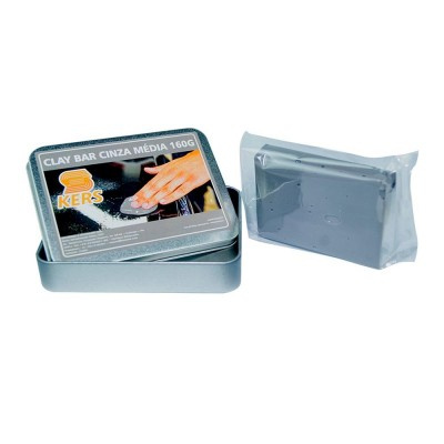 Barra Descontaminante Clay Bar Mágico Cinza Média 160g - Kers