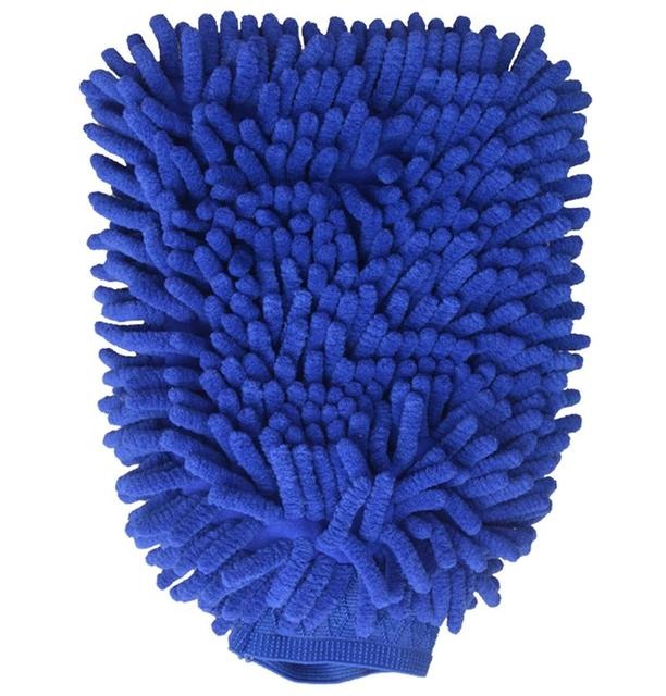 Luva De Micro Fibra Azul Para Lavagem - Rotta