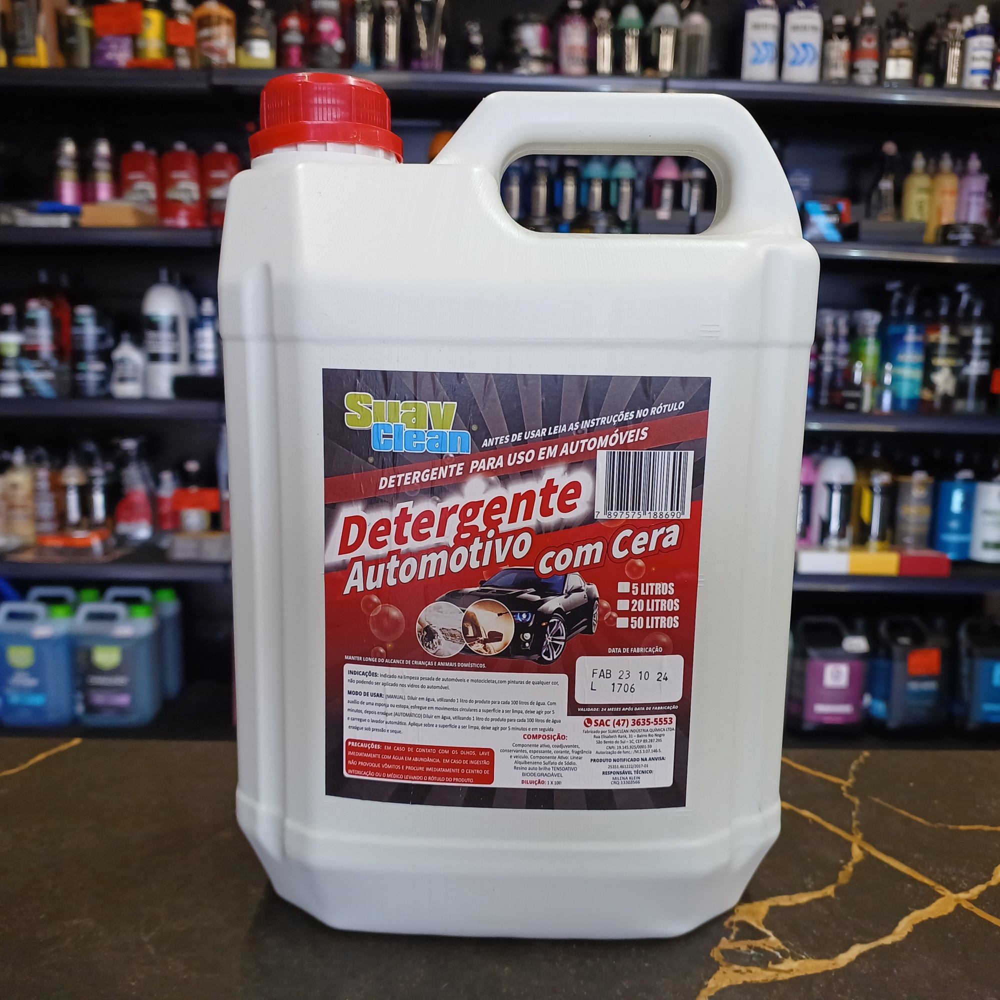 Detergente Com Cera Suavclean 5 Litros