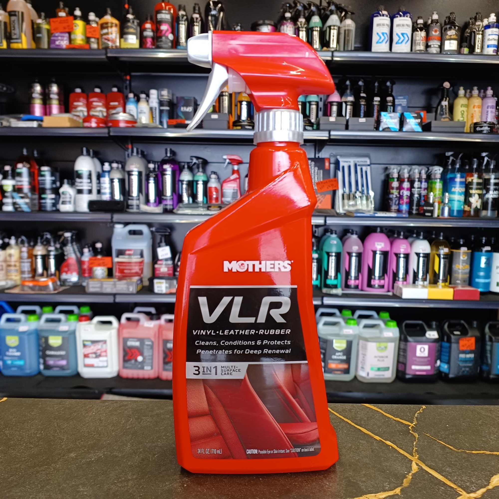 Limpador De Couro, Vinil E Plásticos VLR, 710ml. Mothers