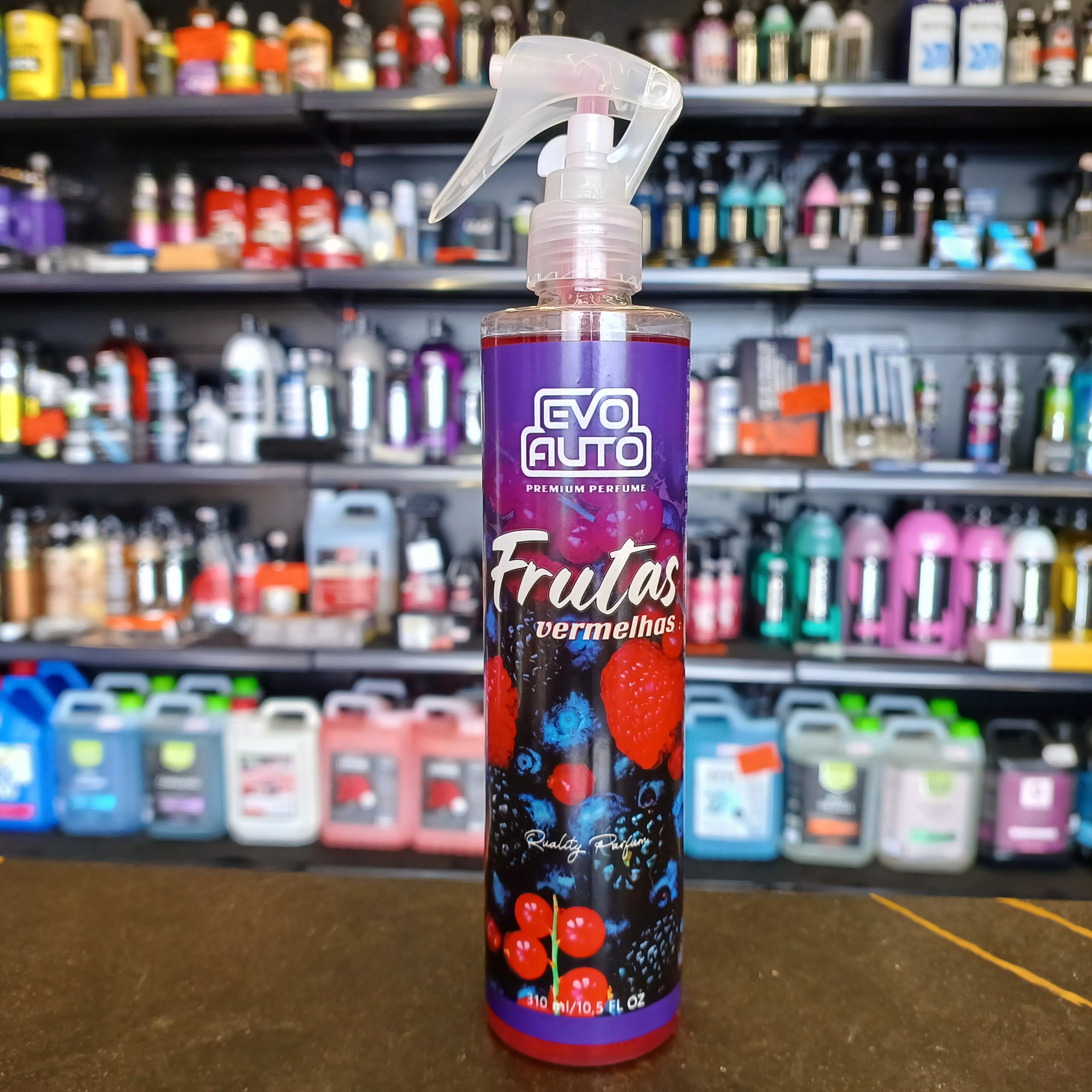 Aromatizante Premium Frutas Vermelhas 310ml. Evo Auto